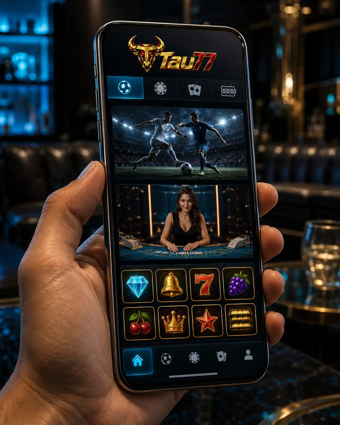 Casino móvil en smartphone